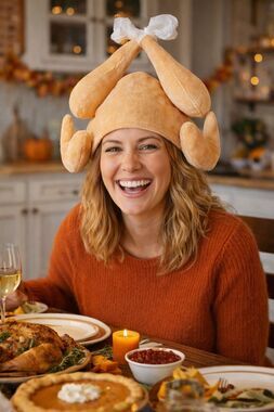 Turkey Novelty Hat Cookout Chicken BBQ Costume Chef Cap Thanksgiving Theater
